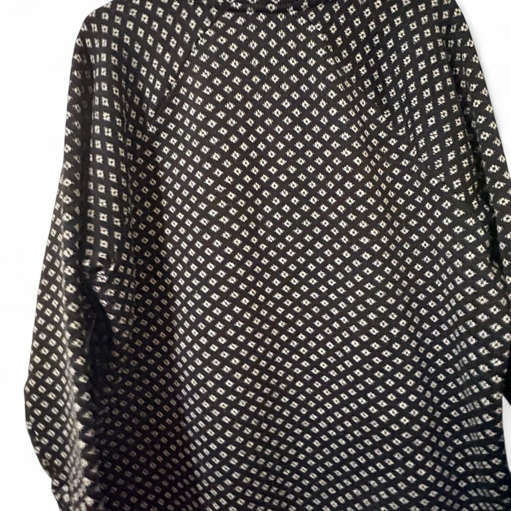 Talbots Black and White Patterned Pullover with R… - image 4